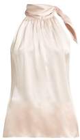 Thumbnail for your product : Zimmermann Tie Neck Silk Satin Blouse - Womens - Pink