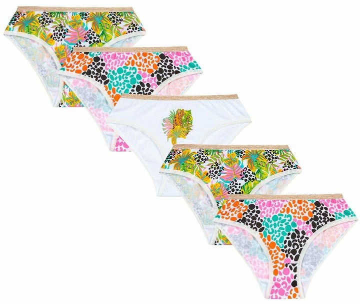 Kids Essentials Girls Knickers Pants Briefs 5 Pack Multipack Younger to