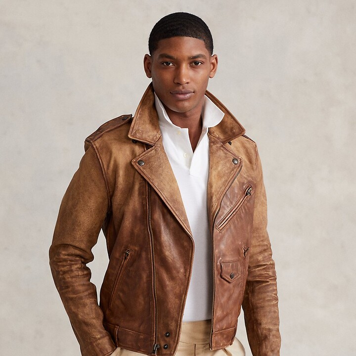 Ralph Lauren The Iconic Leather Motorcycle Jacket - ShopStyle