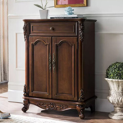 Bloomsbury Market Black Solid wood Shoe Storage