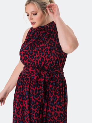 leota mindy shirred midi dress