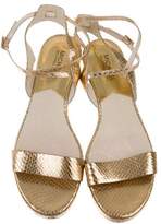 Thumbnail for your product : MICHAEL Michael Kors Leather Buckle Strap Sandals