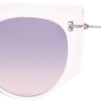 Valentino Oversized Acetate Cat Eye Sunglasses - Womens - Light Pink