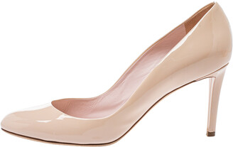 Christian Dior Nude Pink Patent Leather Round Toe Pumps Size 41.5