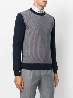 Brioni contrast sleeve sweater