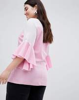 Thumbnail for your product : Lovedrobe Gingham Blouse With Bell Sleeves