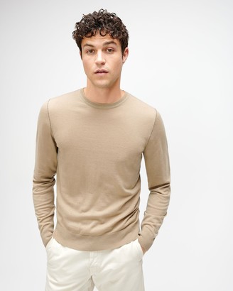 tan crewneck sweater