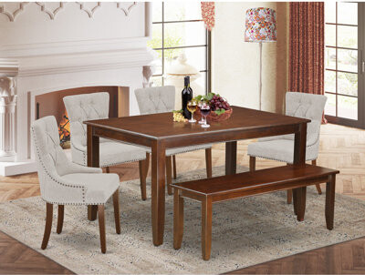Winston Porter Gappmayer 6 Piece Solid Wood Dining Set