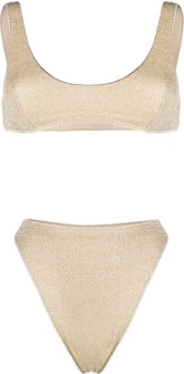 Shimmer Gold Bikini Swimwear | ShopStyle