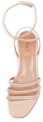 Alaia Studded Leather Flatform Sandals