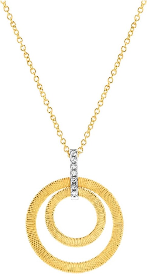 Suzy Levian CZ Jewelry Suzy Levian Golden Helix Silver Cz Circle Pendant