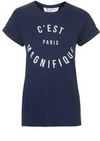 Thumbnail for your product : Topshop Tee and cake C'est magnifique slogan tee