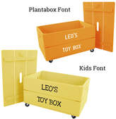 Thumbnail for your product : Plantabox Personalised Wooden Toy Box With Padded Lid