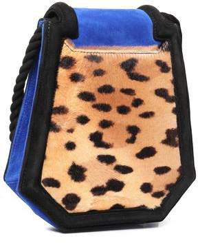 Balmain Tasseled Suede And Leopard-Print Pony Hair Shoulder Bag