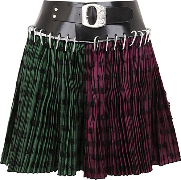 Chopova Lowena Pleated Belted Skirt - ShopStyle
