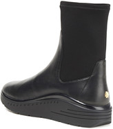 Thumbnail for your product : Stuart Weitzman Evonna Paneled Neoprene And Leather Ankle Boots