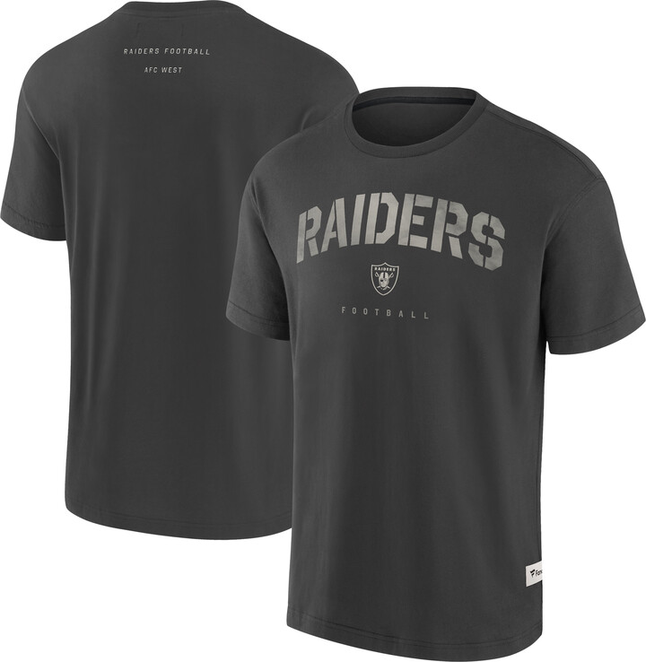 Fanatics Men's Charcoal Las Vegas Raiders Elements Weathered Tonal Future Ground T-Shirt