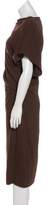 Thumbnail for your product : Balenciaga Sleeveless Midi Dress Brown Sleeveless Midi Dress