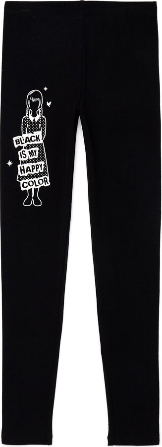 Wednesday Addams Girls Halloween Graphic Legging, Sizes 4-16