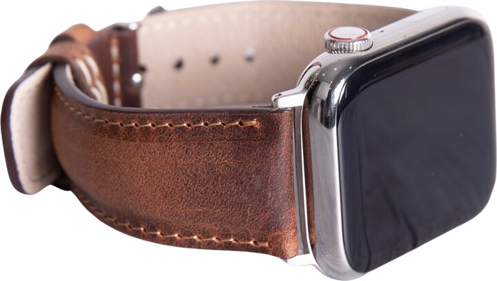 Leathere Green / Black / Brown Leather Apple Watch Strap Classic
