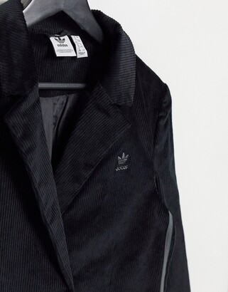 adidas 'Comfy Cords' corduroy blazer in black