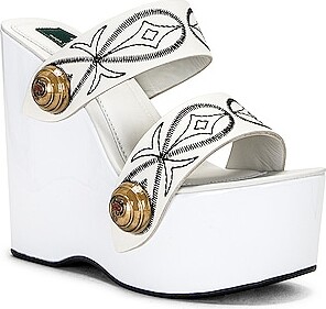 Emilio Pucci Wedge Sandal in White