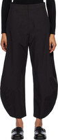Thumbnail for your product : AMOMENTO Black Curved Leg Trousers