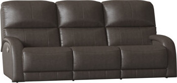 Fandango 89" Genuine Leather Round Arm Reclining Sofa