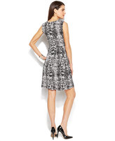 Thumbnail for your product : Alfani Petite Sleeveless Python-Print Dress