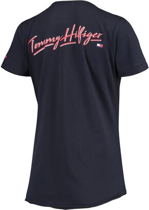 Tommy Hilfiger Women's Navy Houston Texans Riley V-Neck T-shirt