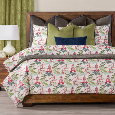Siscovers Japanese Garden Print Duvet Cover & Insert Set