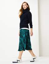 Thumbnail for your product : Marks and Spencer Animal Print Pleated Midi Skirt