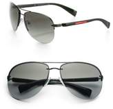 Thumbnail for your product : Prada Linea Rossa Oversized Aviator Sunglasses