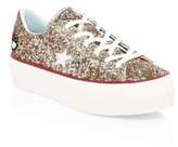 Thumbnail for your product : Converse Chiara Ferragni One Star Glitter Leather Platform Sneakers