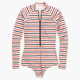 Thumbnail for your product : J.Crew Long torso long-sleeve one-piece swimsuit in multistripe
