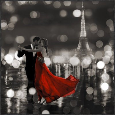 Global Gallery 'Midnight in Paris (BW)' by Loumer Framed Photographic Print