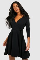 Thumbnail for your product : boohoo Tall Wrap And Skater Dress