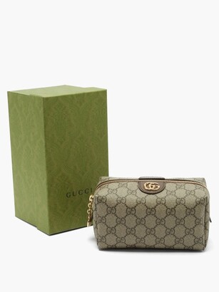 Gucci Women's Olive Green Guccissima Leather Compact Mirror with Pouch  263560 2966