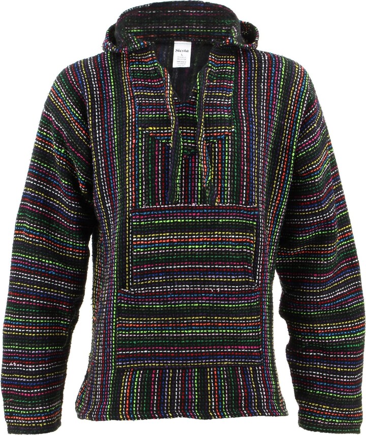 Siesta Mexican Baja Hoodie Black multifleck XXXL ShopStyle