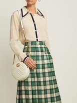 Thumbnail for your product : Gucci Gg Marmont Circular Leather Cross-body Bag - Womens - White