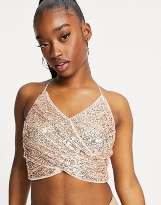 rose gold halter top