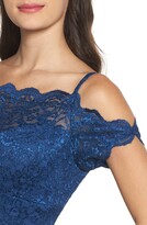 Thumbnail for your product : Morgan & Co. Cold Shoulder Lace Cocktail Dress