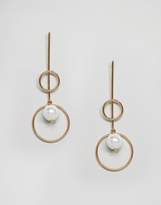 Thumbnail for your product : ASOS Bar And Pearl Drop Earrings