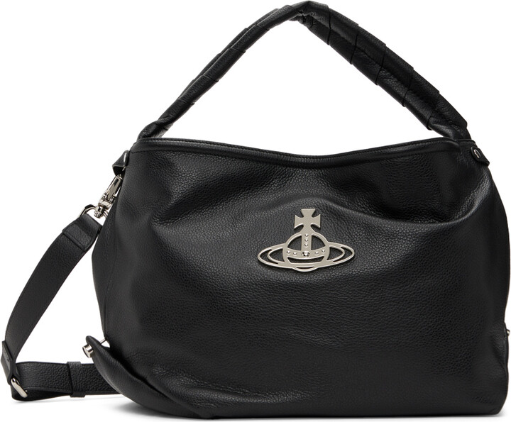 Vivienne Westwood Black Leather Messenger Bag ShopStyle