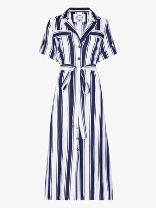 Evi Grintela Look 1 Striped Shirt Dress