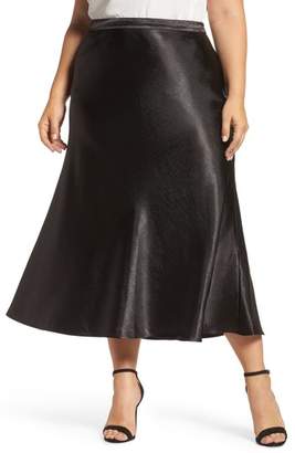 Vince Camuto Hammered Satin Maxi Skirt