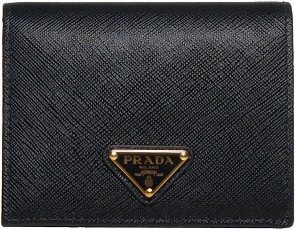 Prada Logo Plaque Zipped Wallet - ShopStyle