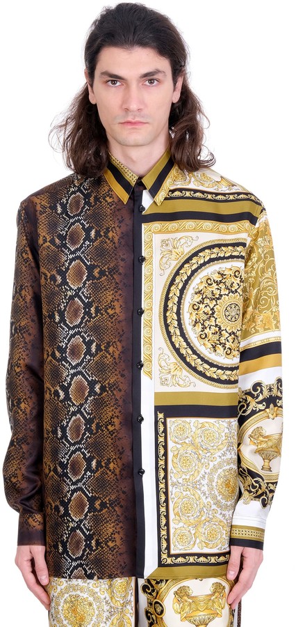 mens versace silk shirts for sale