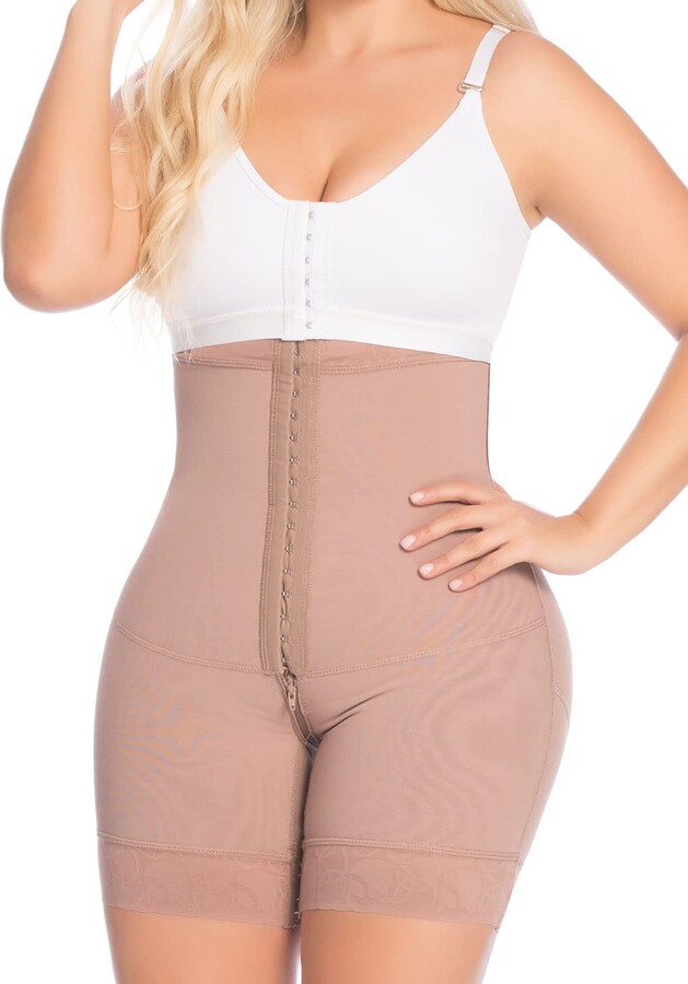 FeelinGirl Fajas Body Shaper for Women Firm Tummy Control Full Body  Compression Shapewear Open Bust with Zipper