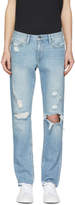 Thumbnail for your product : Frame Blue LHomme Slim Raw Edge Jeans